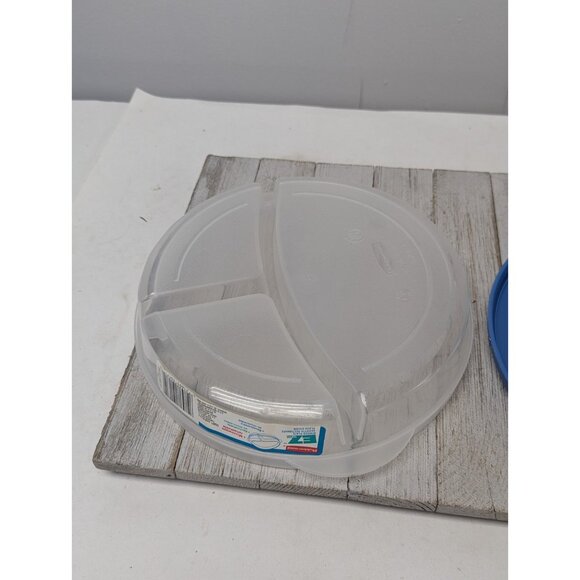 Rubbermaid #14 Servin Saver 556 B Divided Food Storage Container Blue EZ Lid - Picture 8 of 10